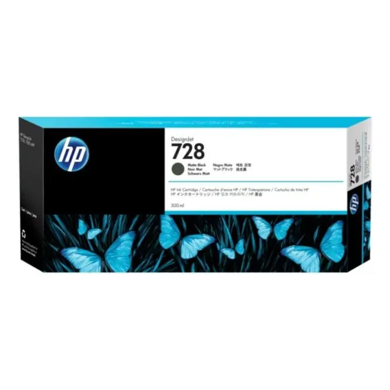 Cartucho Hp 728 Preto Fosco 300ml F9J68A Foto 1