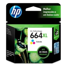 Cartucho Para Impressora Hp Ink Advantage 664xl Alto Rendimento F6v30ab Colorido Foto mini 1
