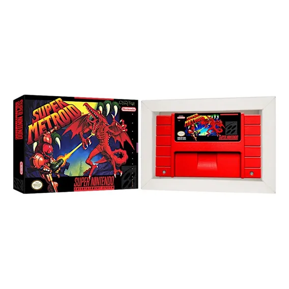 Cartucho Super Metroid Super Nintendo Snes Com Caixa E Berço Foto 1