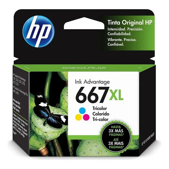 Cartucho Tinta Tricolor 667xl Hp Foto 1