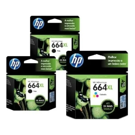 Cartuchos Hp 664xl Preto E Colorido Hp Lacrados Foto 1