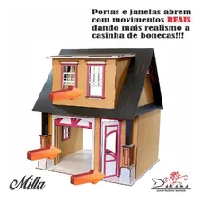 Casa Bonecas Escala Barbie Com Garagem Milla Eco Darama Foto mini  2