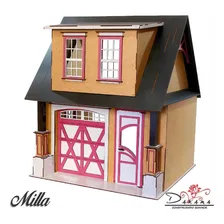 Casa Bonecas Escala Barbie Com Garagem Milla Eco Darama Foto  mini 1