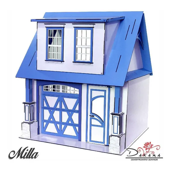 Casa Bonecas Escala Barbie Com Garagem Milla Lazuli Darama Foto 1