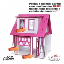 Casa Bonecas Escala Barbie Com Garagem Milla Sonhos Darama Foto mini  3
