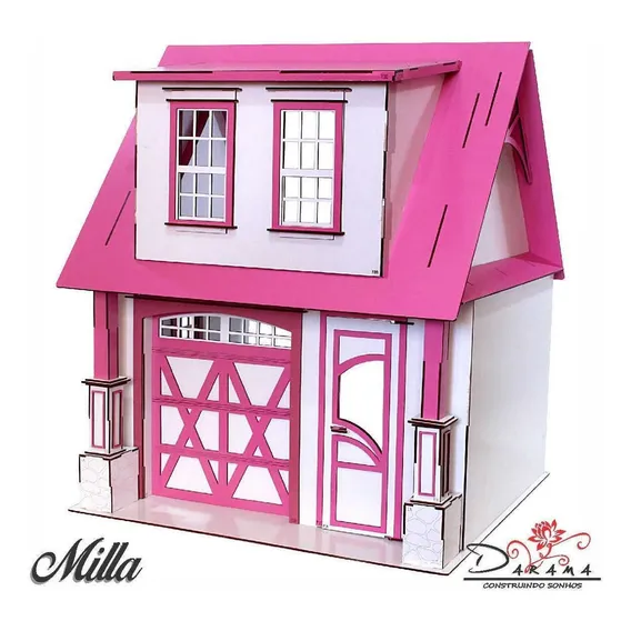 Casa Bonecas Escala Barbie Com Garagem Milla Sonhos Darama Foto 1