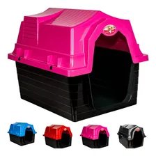Casa Cachorro Número 4 Grande Plástico Casinha Para Cães Pet Cor Rosa Foto  mini 1