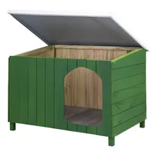 Casa Casinha Cachorro Criadeira Telh. Galvanizado Grande N4 Cor Verde Foto mini  2