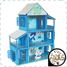 Casa Casinha De Boneca Que Abre E Fecha Com M贸veis Completa Cor Rosa Ou Azul Conforme Tema E Foto No An煤ncio Foto mini 3