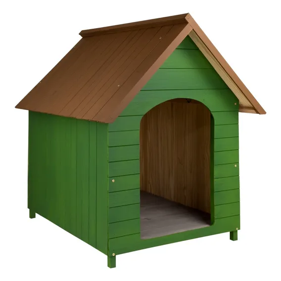 Casa Casinha De Cachorro Em Madeira Pintada Gigante N6 Cor Verde Foto 1