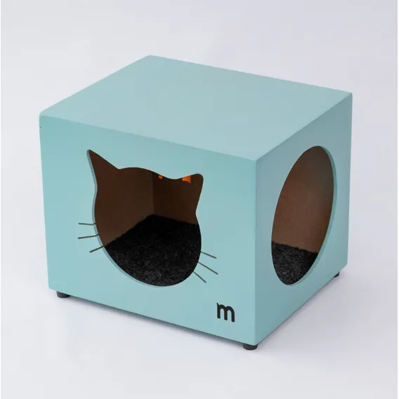 Casa Casinha Gato Toca Nicho Playground Cor Tiffany Foto 1