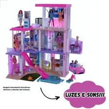 Casa Da Barbie Mansão Com Acessórios 1,20m Altura Mattel Cor Rosa-chiclete Foto mini 4