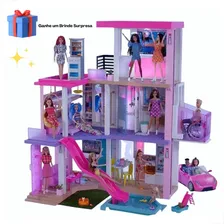 Casa Da Barbie Mansão Com Acessórios 1,20m Altura Mattel Cor Rosa-chiclete Foto mini 3
