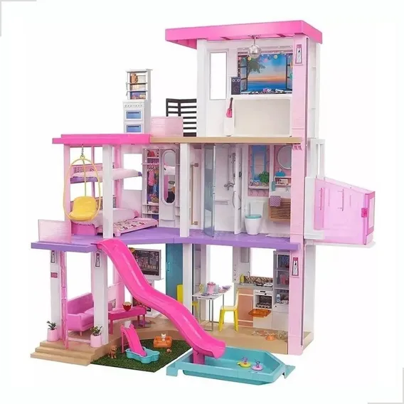 Casa Da Barbie Mansão Com Acessórios 1,20m Altura Mattel Cor Rosa-chiclete Foto 1
