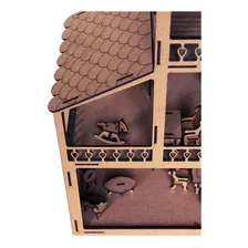 Casa De Boneca 60cm + Kit M贸veis Polly Lol Mdf Cru Foto mini 4