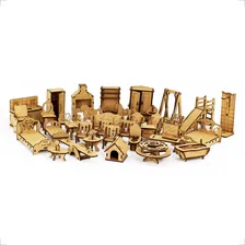 Casa De Bonecas Mdf Criativa Brinquedos Mdf 621 Foto mini 1