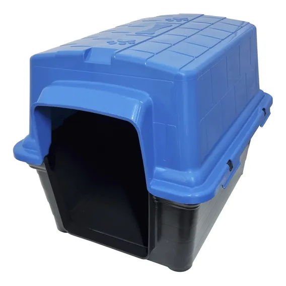 Casa para cãe tipo 2 em 1 Furacão Pet 2 em 1 para raça 6 - azul Foto 1