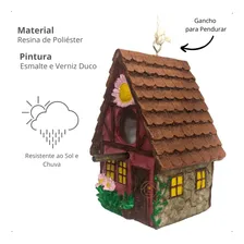Casa Pássaro Ninho Chalé Passarinho Colorida Linda Premium Foto mini 3