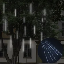 Cascata 8 Tubos LED Queda Pisca Pisca Chuva Gelo 50cm Luz Branco Foto mini 4