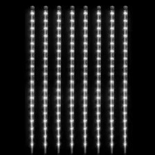 Cascata 8 Tubos LED Queda Pisca Pisca Chuva Gelo 50cm Luz Branco Foto mini 3