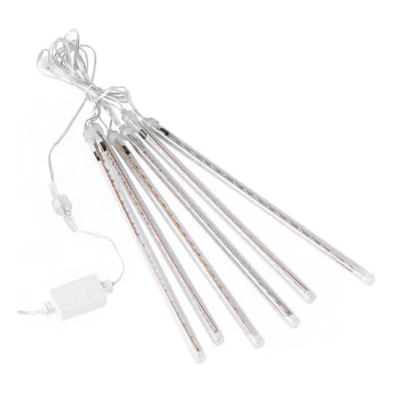 Cascata Chuva Neve 180 Leds Natal 6 Tubo Natalino Pisca Gelo Foto 1