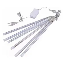 Cascata Chuva Neve 180 Leds Natal 6 Tubo Natalino Pisca Gelo Foto mini 4