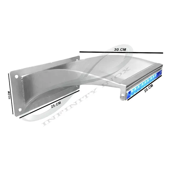 Cascata De Parede Wave 30x20cm Com Led Foto 1