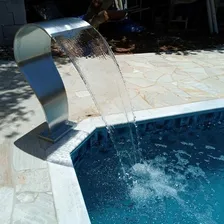 Cascata Para Piscina Naja Em Aço Inox 316 Pequena 60x30 Cm Foto mini  3