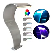 Cascata Para Piscina Naja Média 70x38cm Com Luz Rgb Evald Foto mini 2