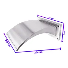 Cascata Parede Piscina Wave Aço Inox 40cm Pronta Entrega Foto mini 2