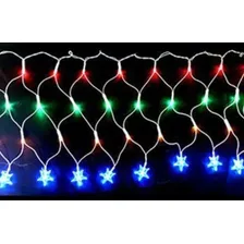 Cascata Rede De Led Com 120 Leds Com Estrela Na Ponta 8f Colorido 110 V Foto mini 1