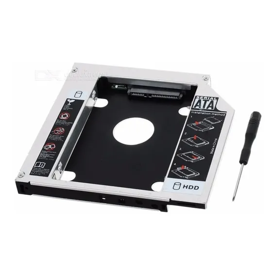 Case Adaptador Dvd Para Hd / Ssd Notebook Drive Caddy 12.7mm Foto 1