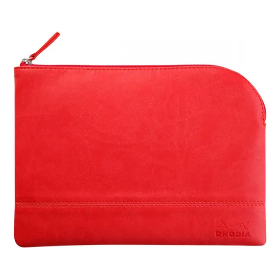 Case Bolsa Rhodia Com Ziper 16x22cm Coral Foto 1