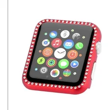 Case Bumper Strass Vermelho Brilhante CompatÃvel Apple Watch séries 3 42mm Foto mini 1