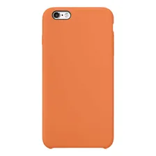 Case Capinha Silicone Aveludada Compatível Com iPhone 6 E 6s Cor Laranja Foto  mini 1