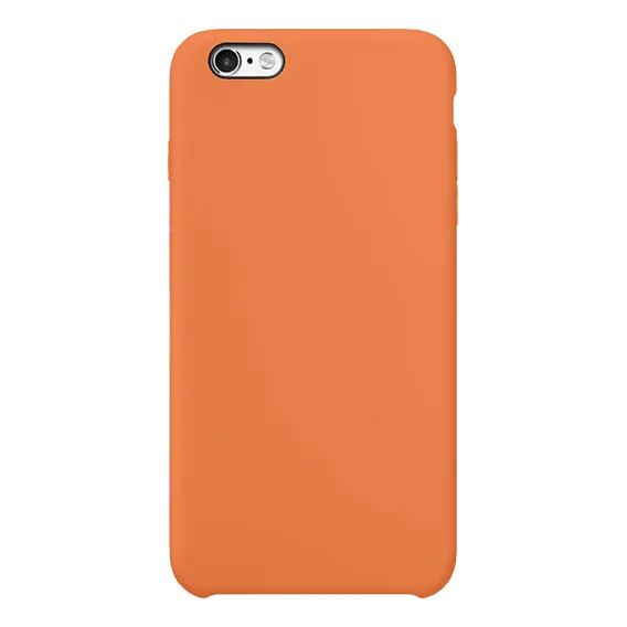 Case Capinha Silicone Aveludada Compatível Com iPhone 6 E 6s Cor Laranja Foto 1