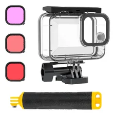 Case Estanque + 3 Filtros + Boia P/ Gopro 11 10 9 - Telesin Foto  mini 1