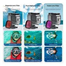 Case Estanque + 3 Filtros + Boia P/ Gopro 11 10 9 - Telesin Foto mini  2