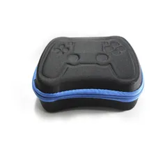 Case Estojo Para Transporte Controle Ps4 Dualshock - Azul Cor Preto Zíper Azul Foto mini 2