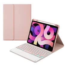 Case iPad 10 Geração Capa Com Teclado Tablet Couro Sintético Cor Rosê Foto  mini 1