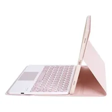 Case iPad 10 Geração Capa Com Teclado Tablet Couro Sintético Cor Rosê Foto mini  3