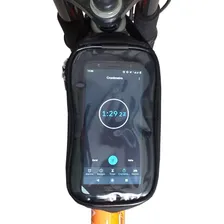 Case Porta Celular Bicicleta Bolsa Quadro Smartphone Preto Foto mini 3