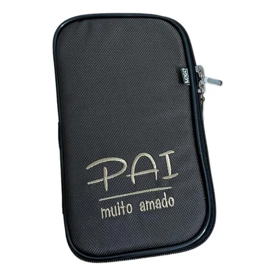 Case Porta Passaporte Documento Carteira Bolsa Cartão Viajem Desenho Do Tecido Pai Foto 1