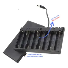 Case Suporte Com Plug P4 E Chave Liga Desliga Transforma 8 pilhas Aa em 12V Foto mini 4