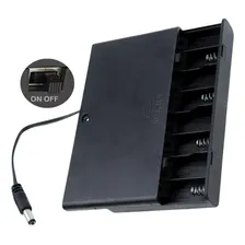 Case Suporte Com Plug P4 E Chave Liga Desliga Transforma 8 pilhas Aa em 12V Foto mini 1