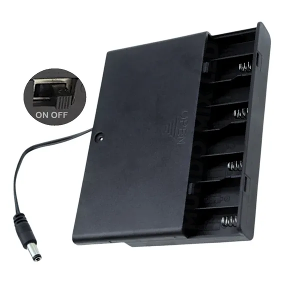 Case Suporte Com Plug P4 E Chave Liga Desliga Transforma 8 pilhas Aa em 12V Foto 1