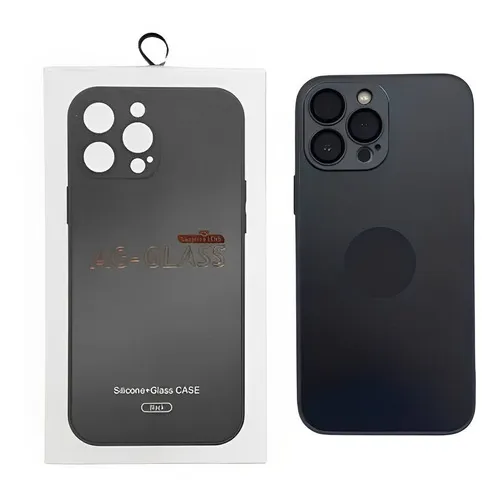 Case Vidro CompatÃvel Com iPhone 11 Preto capa de vidro ip 11 Foto 1
