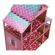 Casinha Boneca 36 Moveis Com Parquinho Desmontados Foto mini 4