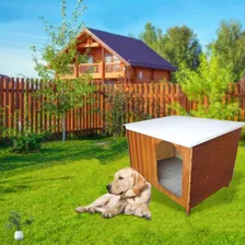 Casinha Cachorro Grande Criadeira Teto Galvanizado Cor Marrom-claro Foto mini 3