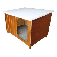 Casinha Cachorro Grande Criadeira Teto Galvanizado Cor Marrom-claro Foto mini 1